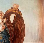  Εικόνα ένθρονη Παναγία με Χριστώ. Δικέφαλος αετός. Икона Матери Божией. Icons.