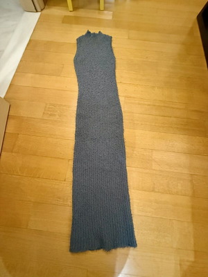 Zara winter boucle midi dress gray size small new