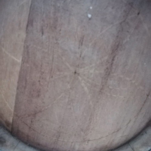 Wooden canteen old handmade used with chain
