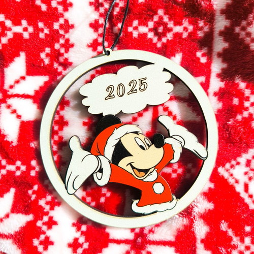 Wooden Christmas ornament Mickey new 10cm