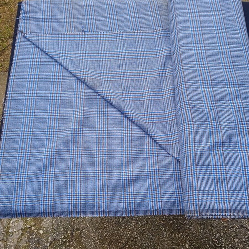 Vintage stock fabrics new, checkered and plain, heavy weave