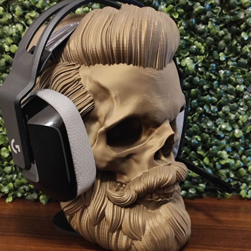 Gamer Skull headset stand new, 3D printed support