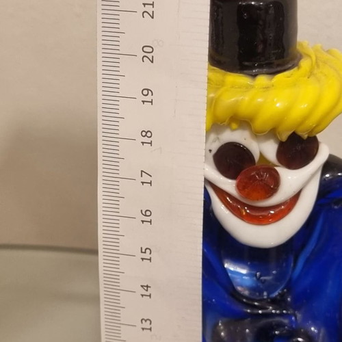 Vintage Italian Murano Glass Large Figure Clown Holding Ball