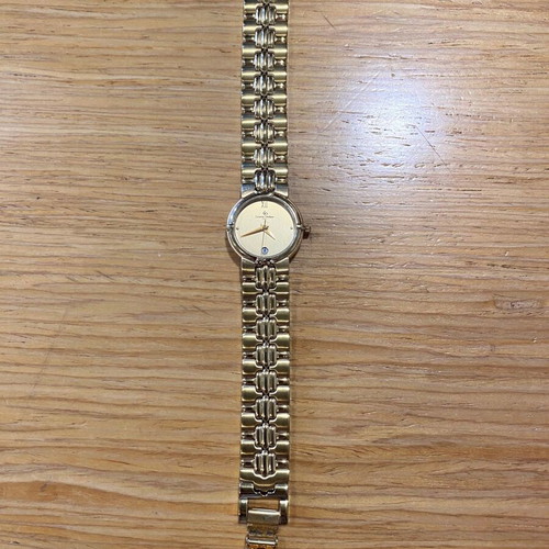 Laurent Dodane Paris Vintage Women's Watch 18K Gold Electroplated Sapphire Like New