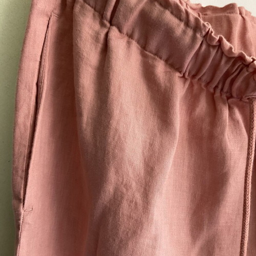 Linen pants Mango like new, pink, size L
