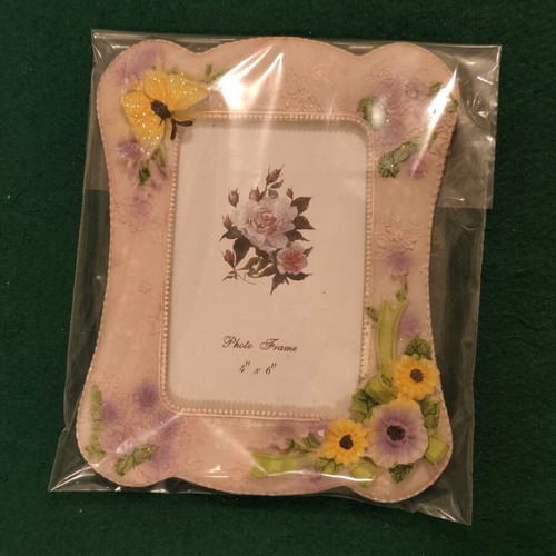 Decorative Koriza vintage floral photo frame 10x15cm (4x6)