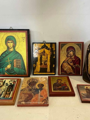 Σετ 8 εκκλησιαστικές εικόνες μεταχειρισμένες, εκτύπωση