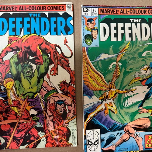Marvel Comics The Defenders 5 issues set like new, vintage English