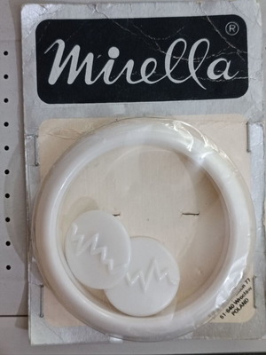 Σετ κοσμημάτων Mirella ρετρό νέο, λευκό, από Πολωνία (70s/80s)