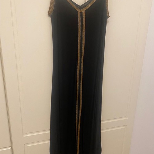 Makó dress long black with gold details used