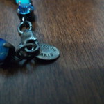 Vogline Paris vintage bracelet with Swarovski crystals used, blue turquoise