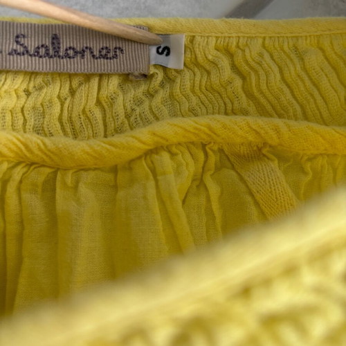 Rabens Saloner yellow cotton oversized dress tunic, S