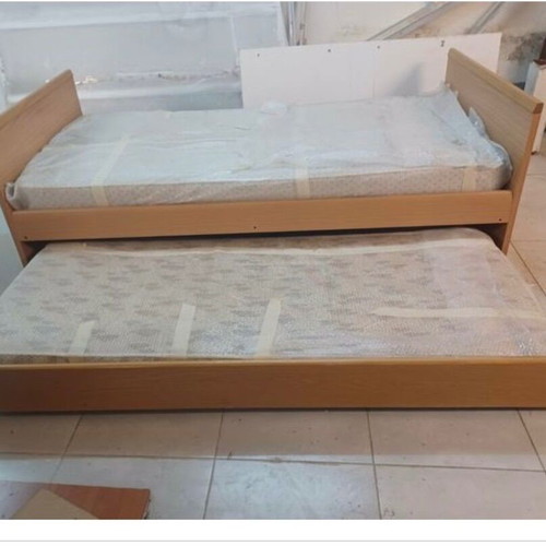 Bed with sliding second bed and mattresses like new