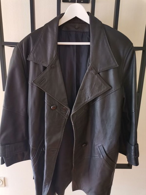Capraia leather jacket used, black, size M