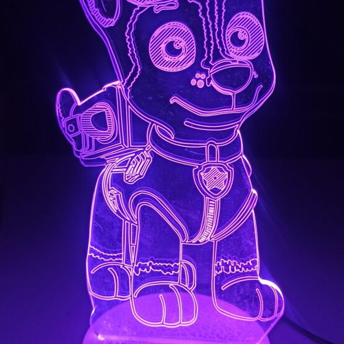 Paw Patrol Kids Lamp like new with color-changing touch button