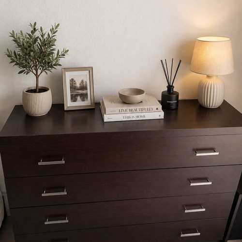 Bedroom furniture set used with mattress and topper
