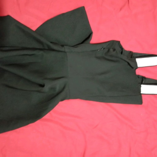 Women's set pants and top with straps new, black and silver