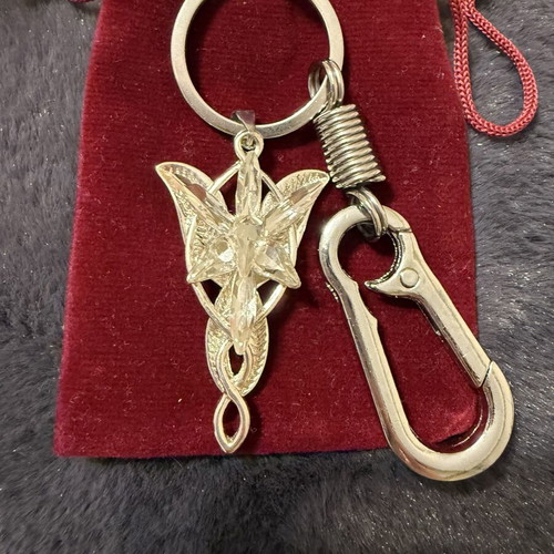 LOTR Evenstar keychain, silver