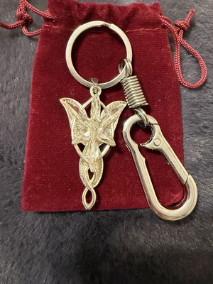 LOTR Evenstar keychain, silver