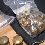 Metal knobs used, pack of 19, 2 cm diameter