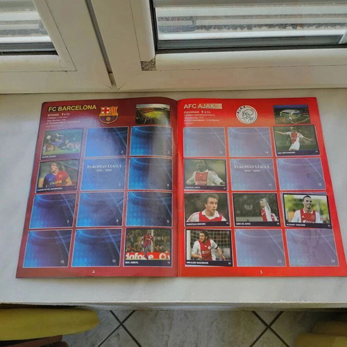 European League 2011-2012 sticker album used with 46/468 stickers
