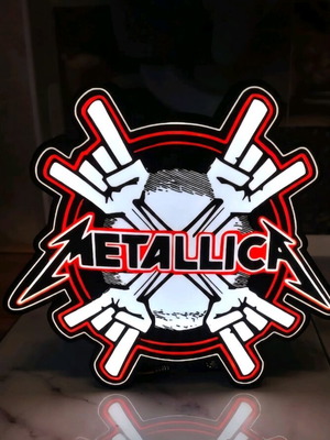 Metallica lamp like new with USB dimmable light