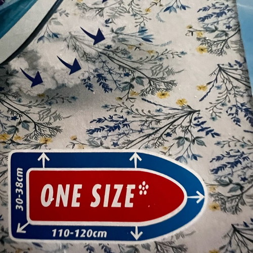 Ironing cover new white with flowers one size 110-120