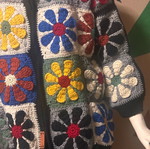 Handmade knitted jacket new, multicolor