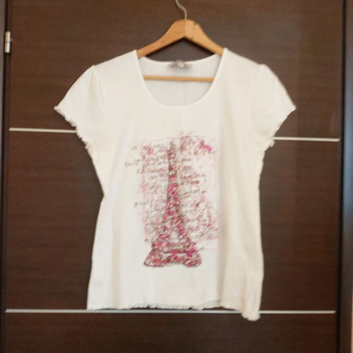 Women's white t-shirt 100% cotton like new size L