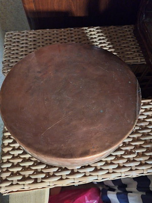 Copper tray old over 90 years, used