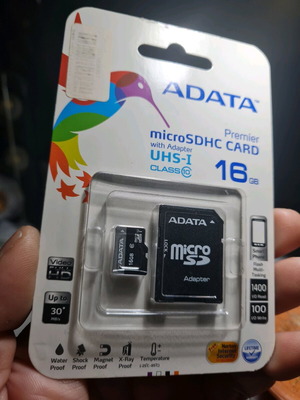 ADATA microSD card 16GB with adapter new