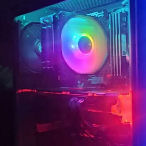 Processor heatsink with 4 heat pipes and 3 pin 90mm RGB fan like new