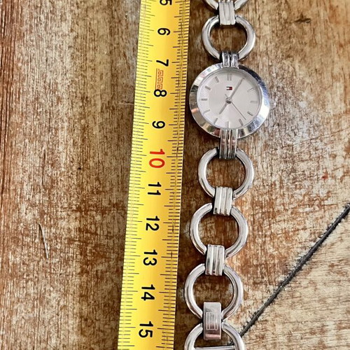 Tommy Hilfiger women's watch with three straps, like new, silver