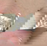  Ασημένιο μασιφενιο δαχτυλίδι 925 με διάφανο quartz