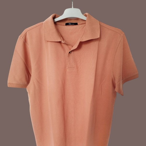 Glou Sport men's polo shirt, salmon, size L