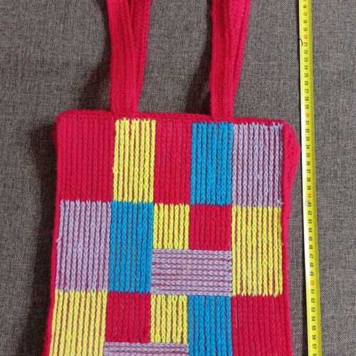Vintage Patchwork Shoulder Bag Alexi Andriotti new, red and yellow