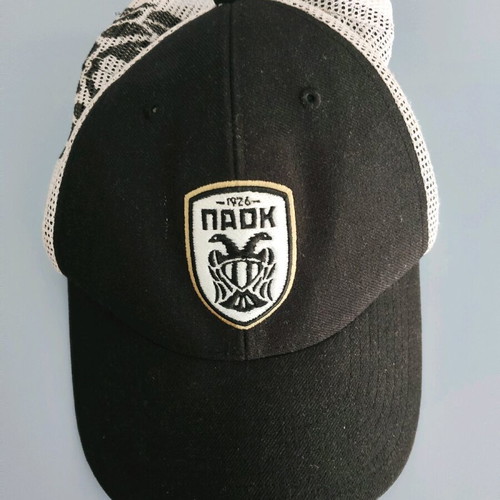PAOK '47 Brand Trucker Hat used, black and white, OSFA