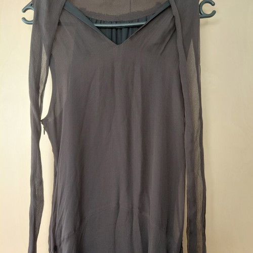 Zara silk summer dress brown large like new