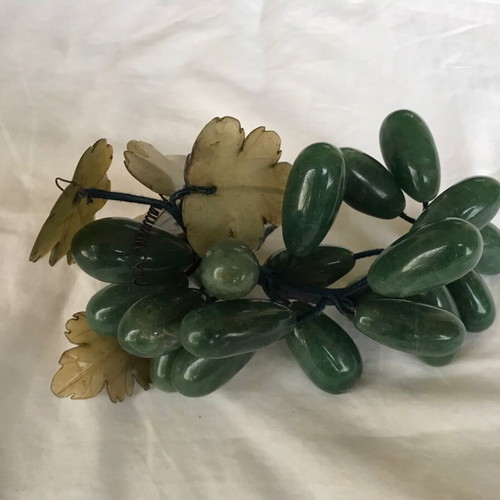 Decorative Jade Grape Cluster used, antique over 60 years