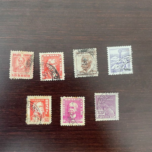 Brazil stamps used, pack of 7, collectible