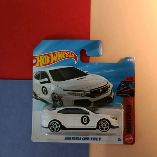 Hotwheels Honda Civic Type R 2018 White with Red Interior New