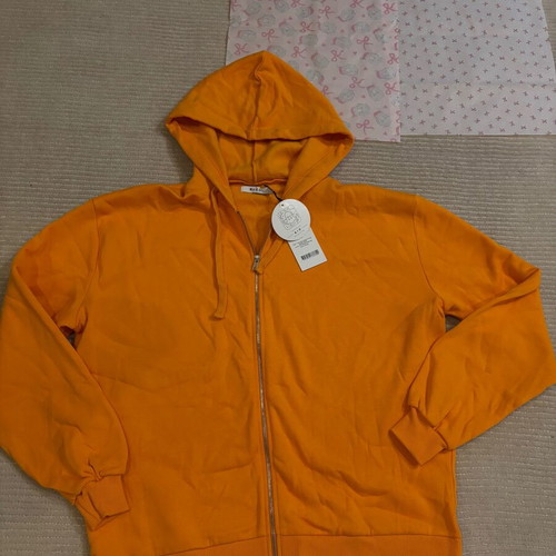 Na-Kd hoodie jacket new, orange, size XL