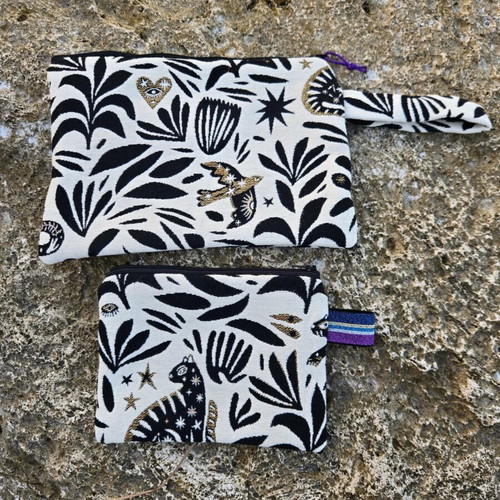 Handmade bags, two sizes, black and white