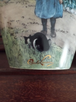 Carl Larsson porcelain vase like new, numbered limited edition