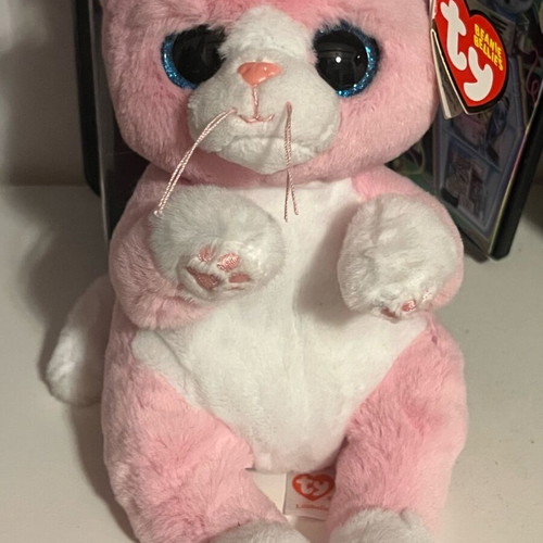 Ty plush Beanie Bellies Lillibelle pink cat 15 cm new