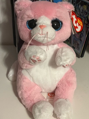 Ty plush Beanie Bellies Lillibelle pink cat 15 cm new