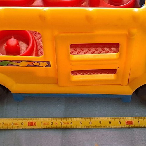 Little People Fischer Price school bus used with signs of wear