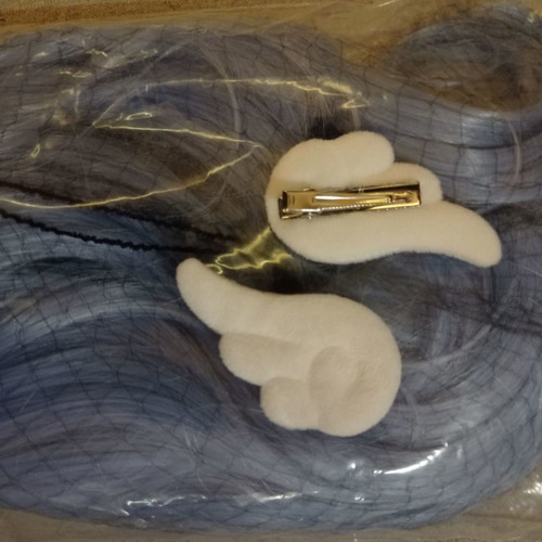 Anime wig and hair accessories new, asymmetrical short bob with bangs