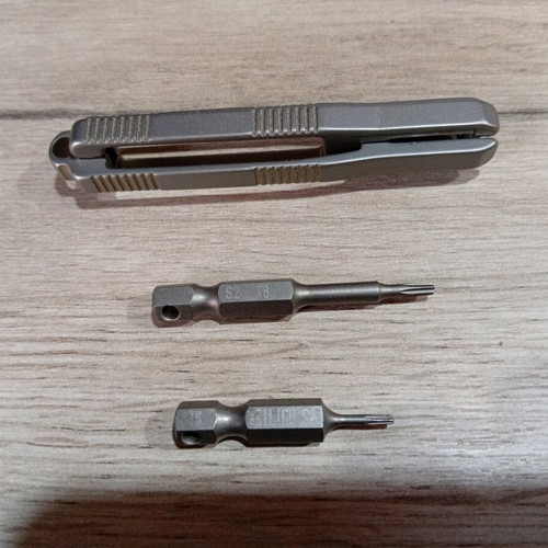 Mini titanium screwdriver for knives new