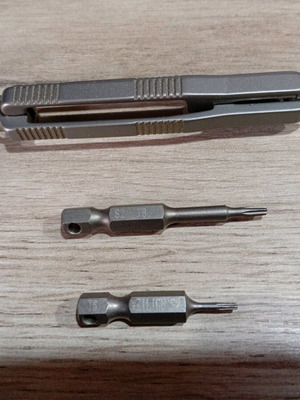 Mini titanium screwdriver for knives new